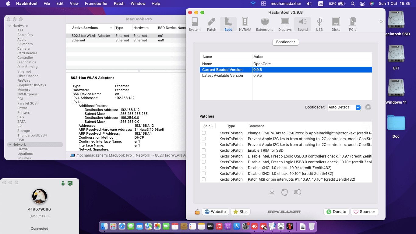 Toshiba Dynabook R734:M 4th [Haswell   Intel HD 4600 + PS2]   OpenCore 1